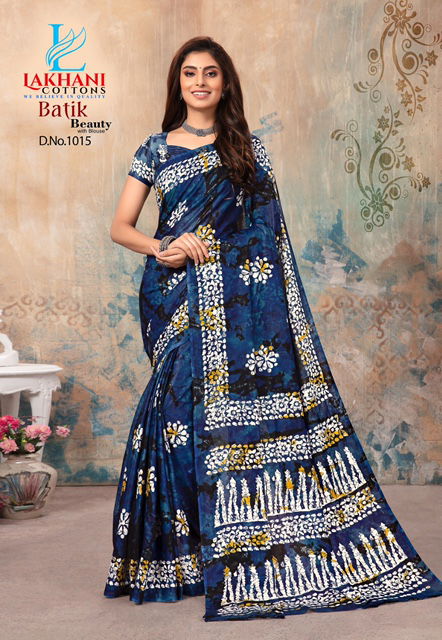 Lakhani Batik Latest Fancy Designer  Beauty Printed Cotton Saree Collection